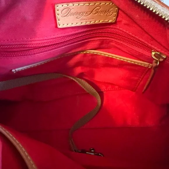 Dooney & Bourke Pink and Green Hydrangea Floral Satchel - Picture 6 of 9